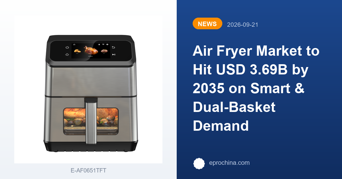 Air Fryer Market to Hit USD 3.69B by 2035 on Smart & Dual-Basket Demand | New Trend shared by EPRO